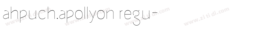 ahpuch.apollyon regu字体转换